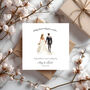 Romantic Personalised Wedding Day Card. Blonde Or Bunette Options, thumbnail 1 of 4