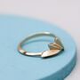 9ct Gold Geometric Fan Shape Ring, thumbnail 6 of 10