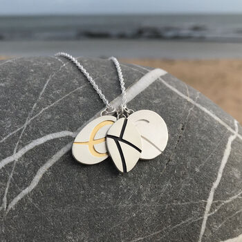 Pebble Initial Necklace, 3 of 12