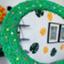 Colourful Punch Needle Christmas Wreath, thumbnail 9 of 10