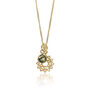 Heart Chakra Charm Necklace In Gold Plated Peridot, thumbnail 1 of 2