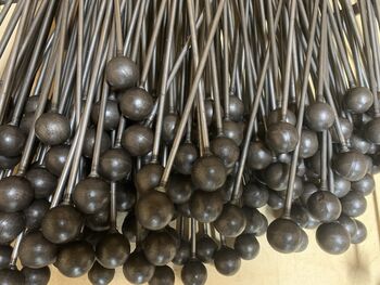 8mm Slimline Ball Topped Stakes Sets Of Six By Muntons Traditional