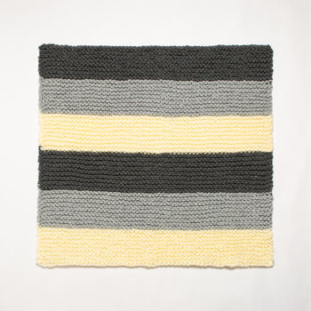 Beginners Striped Blanket Knitting Kit, 3 of 7