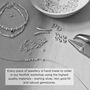 40th Birthday Beaded Rings Bracelet, Sterling Silver, thumbnail 3 of 5