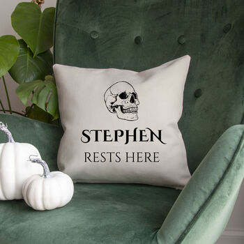 Personalised Skull Cushion Cover, 3 of 3