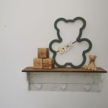 Macrame Sage Wooden Bear, Nursery Wall Decor, Baby Room, 10 of 11