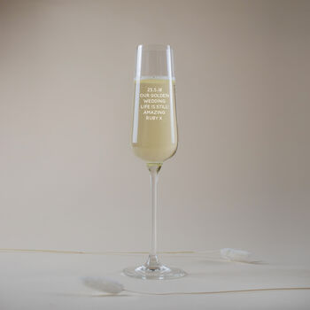 Golden Wedding Champagne Glass, 2 of 4