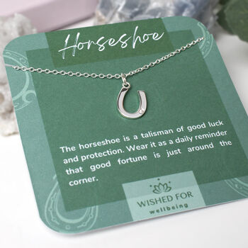 Horseshoe Necklace Sterling Silver Encouragement Gift, 4 of 4