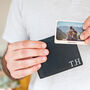 Personalised Rfid Leather Wallet And Wooden Photo Card, thumbnail 1 of 7