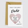 Only The Best Dads Baby Announcement Card, thumbnail 2 of 3