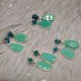 Chalcedony, Blue Apatite Sterling Silver Earrings, thumbnail 9 of 9