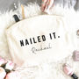 'Nailed It.' Personalised Nail Varnish Bag, thumbnail 1 of 3
