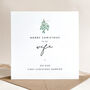 Wife / Husband First Married Christmas Card: Mistletoe And Pink Heart Design, thumbnail 12 of 12