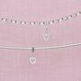 Sterling Silver Pink Crystal Heart Charm, thumbnail 1 of 7