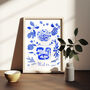 Scenes Of Malta Blue Tile Inspired Travel Print, thumbnail 6 of 11