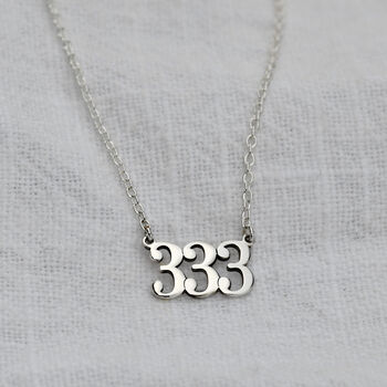 Personalised Sterling Silver Angel Number Necklace, 5 of 7
