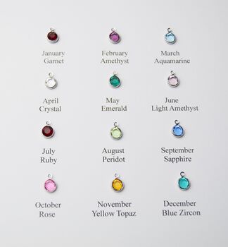 Sterling Silver 16th Bracelet With Birthstone, 3 of 4