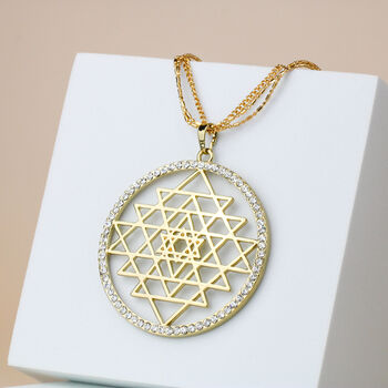 Large Geometric Pendant Necklace, 3 of 7