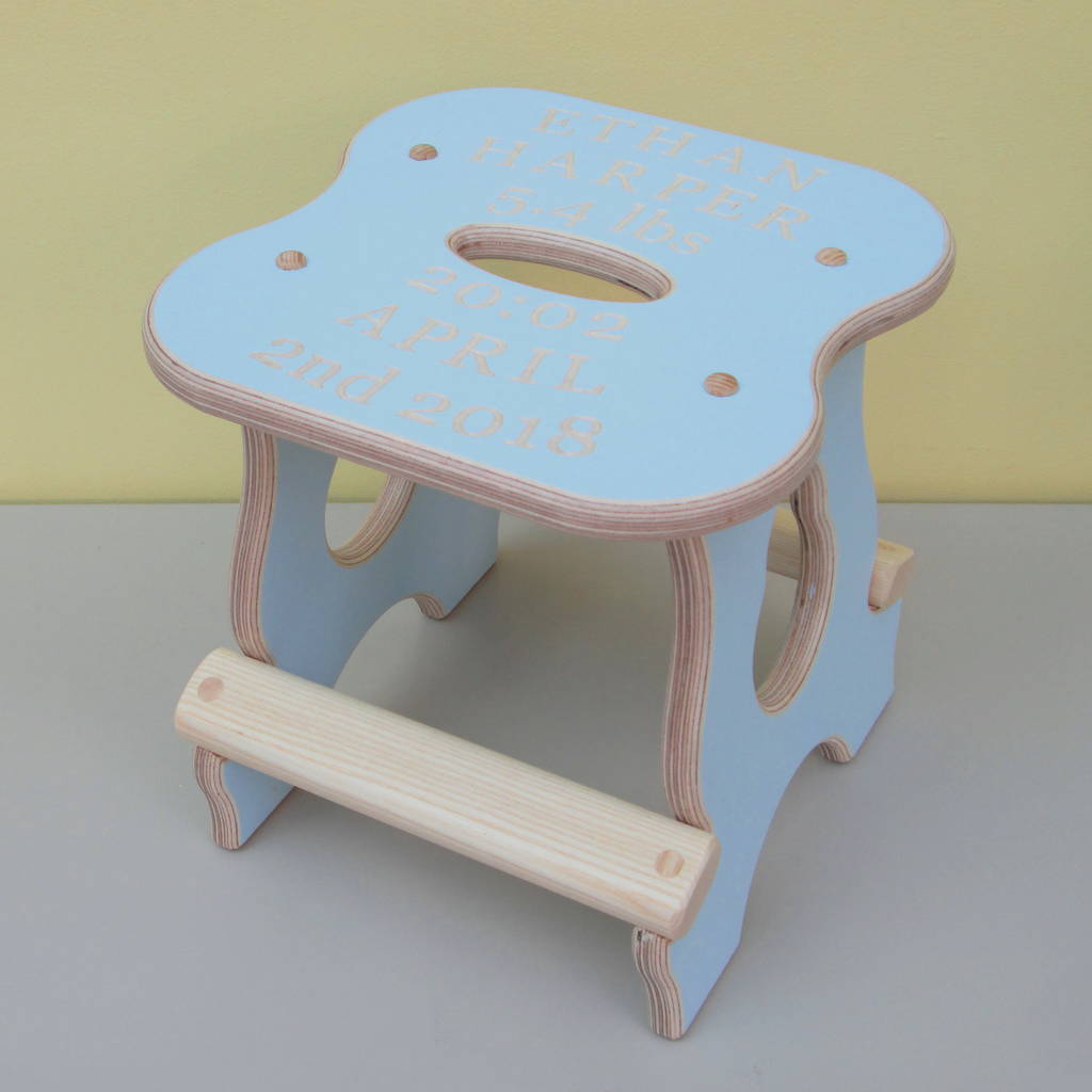 Twins Engraved Baby Stools By Three Bears Chairs
