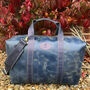Blue Vintage Leather Holdall, Travel Bag, Gym Bag, thumbnail 2 of 3