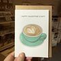 Valentine's Day Coffee Heart Card 100% Recycled, thumbnail 3 of 3
