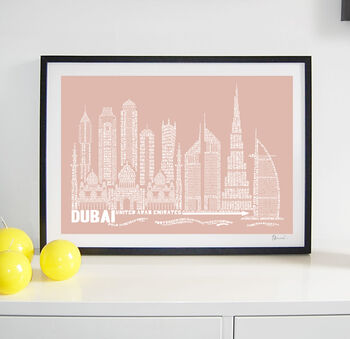 Dubai Skyline Typography Print, 7 of 8