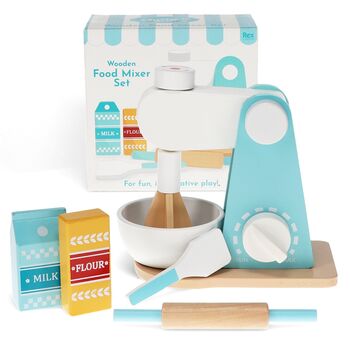 Wooden Toy Baking Mixer Playset, 4 of 5