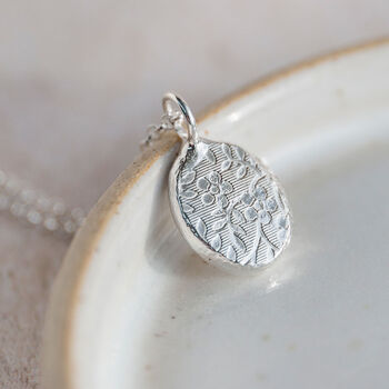 Sterling Silver Large Textured Nugget Pendant, 2 of 5
