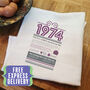 Personalised 50th Birthday Gift Microfibre Tea Towel, thumbnail 1 of 9