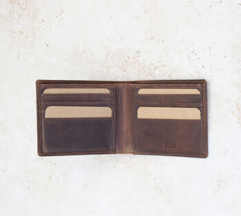 Fish Design Men's Bifold Leather Wallet, 4 of 5