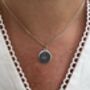 15mm Disc Moon And Star Silhouette Pendant Necklace, thumbnail 2 of 4