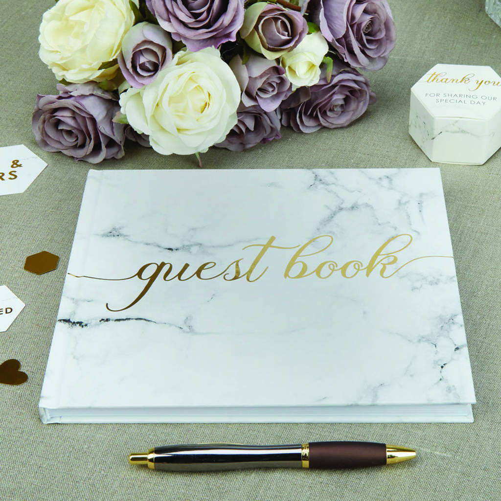 Wedding Guest Book With Gold Foil, 1 of 2