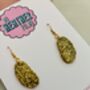 Potato Glitter Earrings / Chef Gift / Fun Food Inspired Jewellery / Handmade Accessories, thumbnail 4 of 5