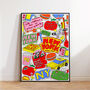 New York City, Manhattan, Graphic Sticker Style Art Print, thumbnail 1 of 3