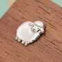 Fluffy Sheep Stud Earrings In Sterling Silver, thumbnail 7 of 11