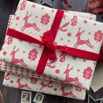 Christmas Scandi Style Paper Fibre Wrapping Paper Set, 5 of 12