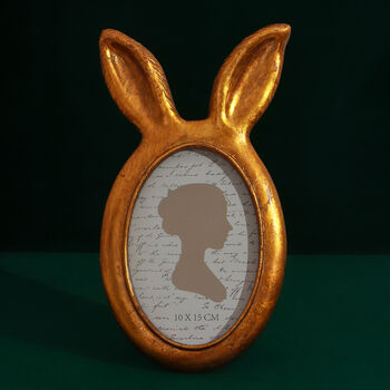 G Decor Bunny Ear Elegance Gold Oval Photo Frame, 7 of 7