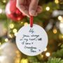 Personalised Handwriting Christmas Decoration, thumbnail 1 of 5