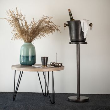 Hand‑Hammered Copper Ice Bucket And Stand Set, 5 of 9