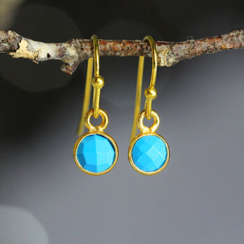 Turquoise December Birthstone Earrings | Gold Or Silver, 2 of 11