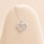 Personalised Large Sterling Silver Infinity Heart Pendant Necklace, thumbnail 4 of 10