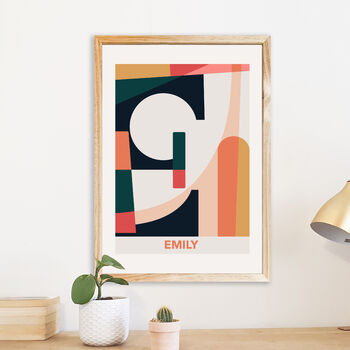 Personalised Abstract Initial Letter Print, 5 of 8