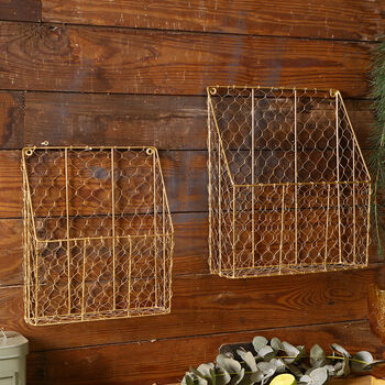 Set Of Two Brass Garden Storage Baskets, 4 of 4