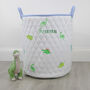 Personalised Dinosaur Quilted Toy Bag, thumbnail 1 of 4