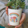 Personalised Rainbow Mushrooms Plant Pot, thumbnail 3 of 6
