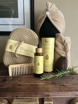 Rosemary Regrowth Hair Oil In A Delightful Gift Basket, 2 of 6