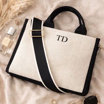 Personalised Sorrento Canvas Structured Cross Body Bag, 4 of 6