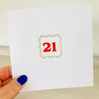 21st Handmade Card, 3 of 3