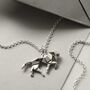 Sterling Silver Origami Horse Necklace, thumbnail 1 of 7