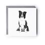 Hand Drawn Adorable Sheepdog Dog Greeting Card, thumbnail 2 of 6